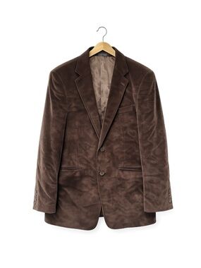 Stafford‎ Essentials Men’s 40R Classic Fit Brown Corduroy Elbow Patch Casual